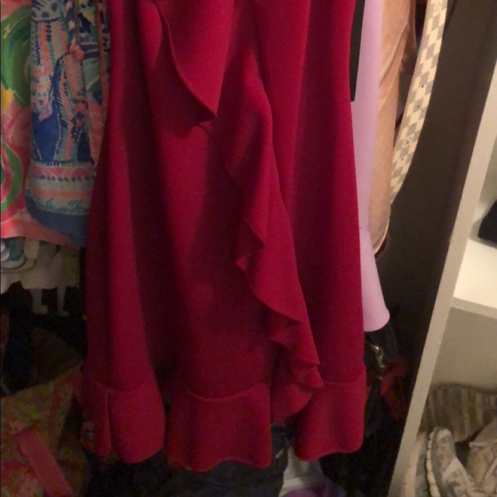 Lulus Red Ruffle Dress - Picture 2 of 2